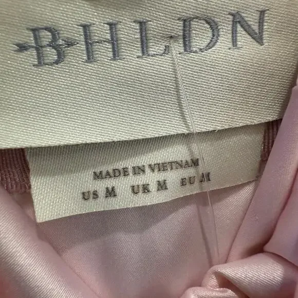 BHLDN Callie Sleeveless Ruched Printed Charmeuse Midi Dress Size US M - Picture 6 of 9